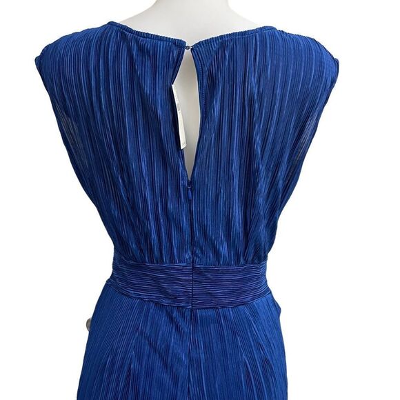 ANTHROPOLOGIE MAEVE SONATA BLUE PLEATED WIDE LEG CAP SLEEVE JUMPSUIT SZ 8 NEW! - Picture 8 of 13